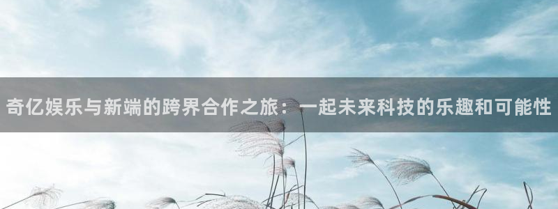 多多28g平台开户链接：奇亿娱乐与新端的跨界合作之旅：一起未来科技的乐趣和可能性