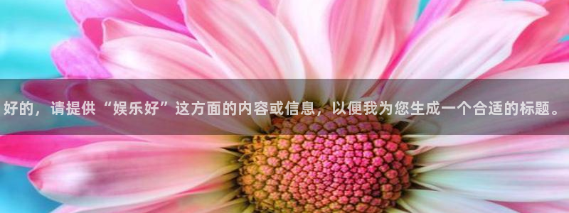 多多28g集团股票：好的，请提供“娱乐好”这方面的内容或信息，以便我为您生成一个
